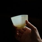 Minimalist Icy Glass Square Shape 50ml Tea Cup