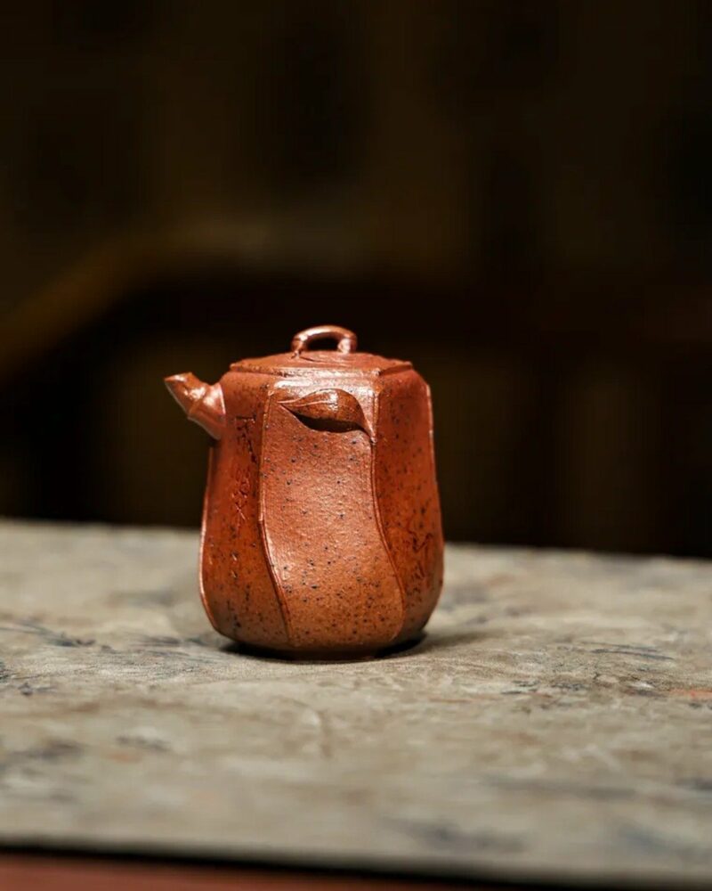 Fully-Handmade-Wood-Fired-Duanni-Bamboo-Relief-70ml-Yixing-Teapot2 Fully Handmade Wood Fired Duanni Bamboo Relief 70ml Yixing Teapot