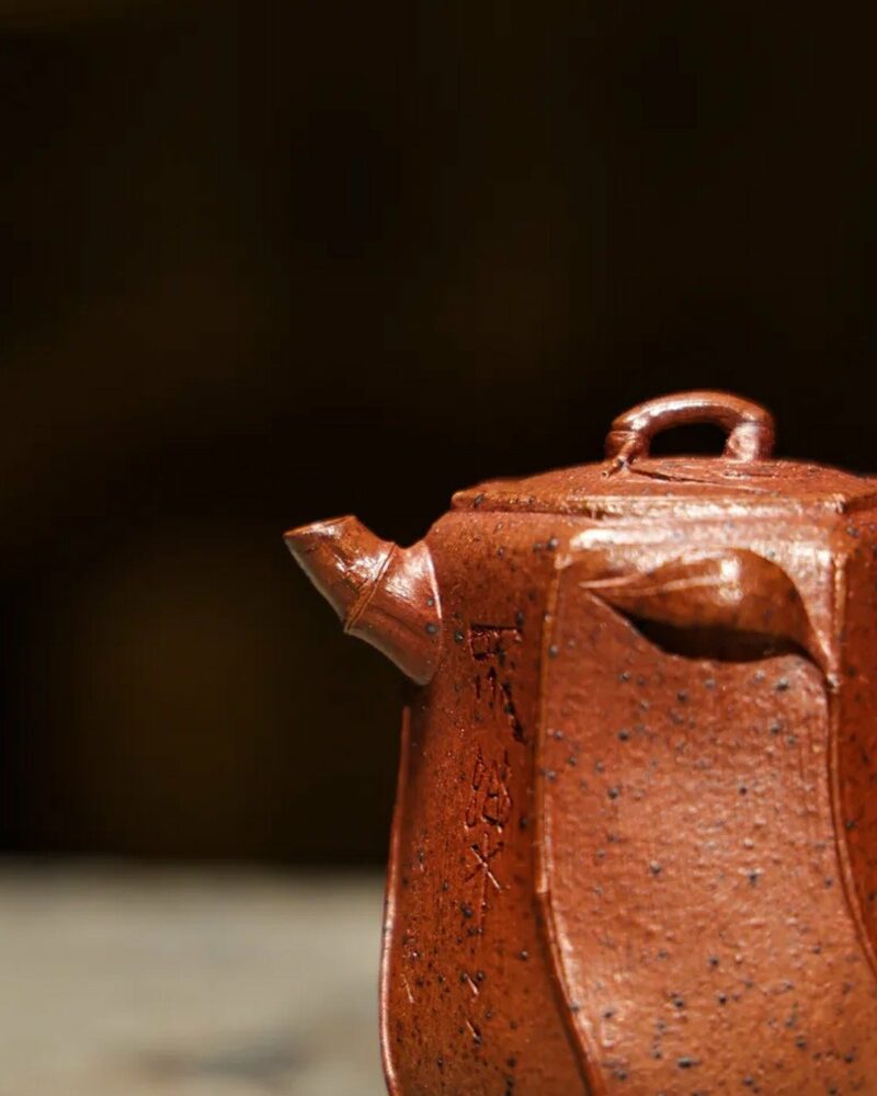 Fully-Handmade-Wood-Fired-Duanni-Bamboo-Relief-70ml-Yixing-Teapot4 Fully Handmade Wood Fired Duanni Bamboo Relief 70ml Yixing Teapot