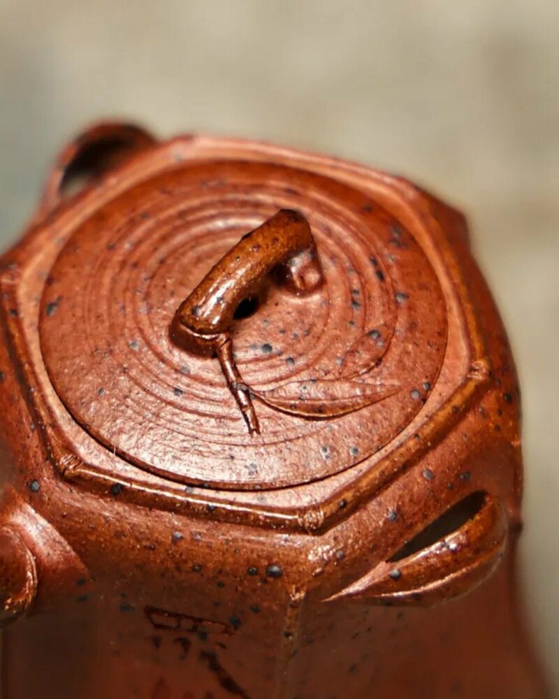 Fully-Handmade-Wood-Fired-Duanni-Bamboo-Relief-70ml-Yixing-Teapot6 Fully Handmade Wood Fired Duanni Bamboo Relief 70ml Yixing Teapot