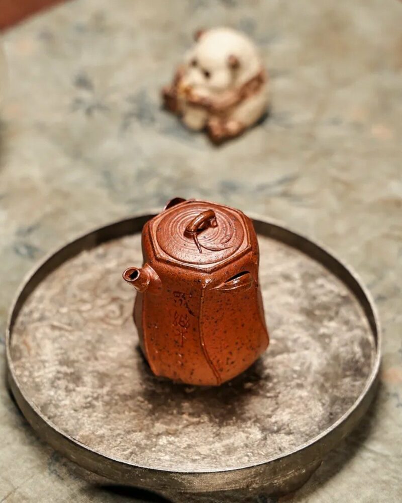 Fully-Handmade-Wood-Fired-Duanni-Bamboo-Relief-70ml-Yixing-Teapot9 Fully Handmade Wood Fired Duanni Bamboo Relief 70ml Yixing Teapot
