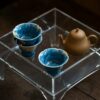 Gradient Glaze Wood-kiln Fired Ceramic Blue Crystal Flower 45ml Tea Cup