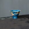 Gradient Glaze Wood-kiln Fired Ceramic Blue Crystal Flower 45ml Tea Cup