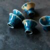 Gradient Glaze Wood-kiln Fired Ceramic Blue Crystal Flower 45ml Tea Cup