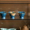 Gradient Glaze Wood-kiln Fired Ceramic Blue Crystal Flower 45ml Tea Cup
