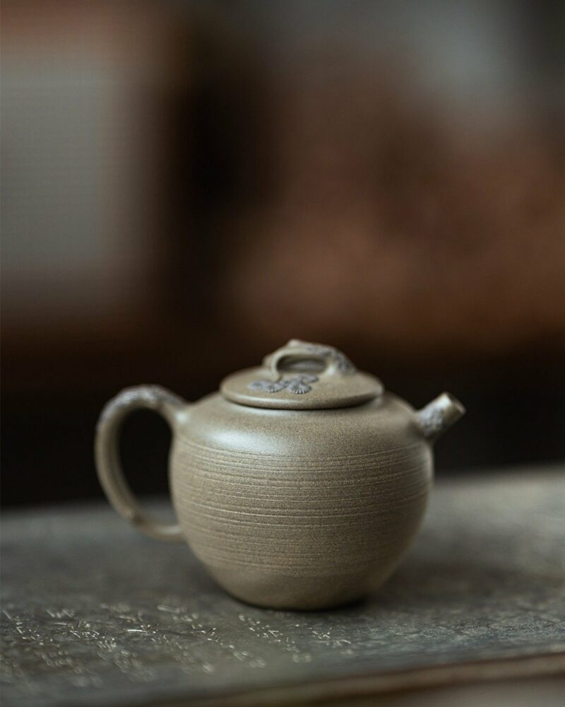 Half-Handmade-Qing-Duanni-Pine-Needle-Relief-200ml-Yixing-Teapot10 Half Handmade Qing Duanni Pine Needle Relief 200ml Yixing Teapot