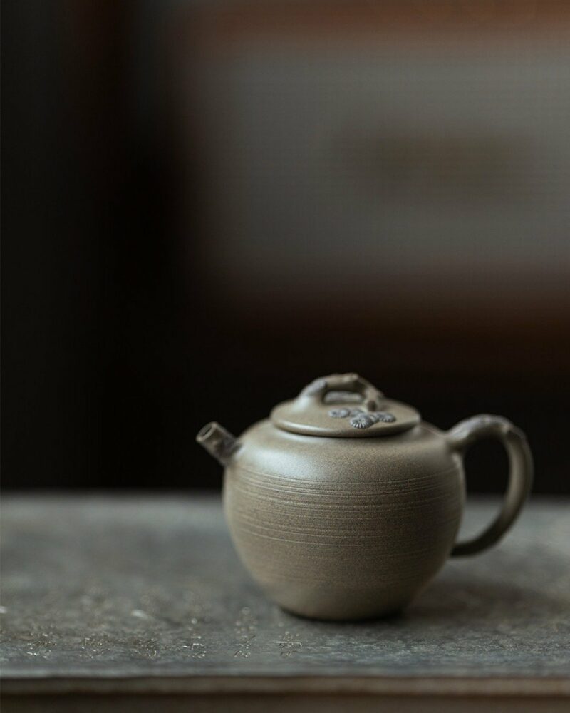 Half-Handmade-Qing-Duanni-Pine-Needle-Relief-200ml-Yixing-Teapot4 Half Handmade Qing Duanni Pine Needle Relief 200ml Yixing Teapot