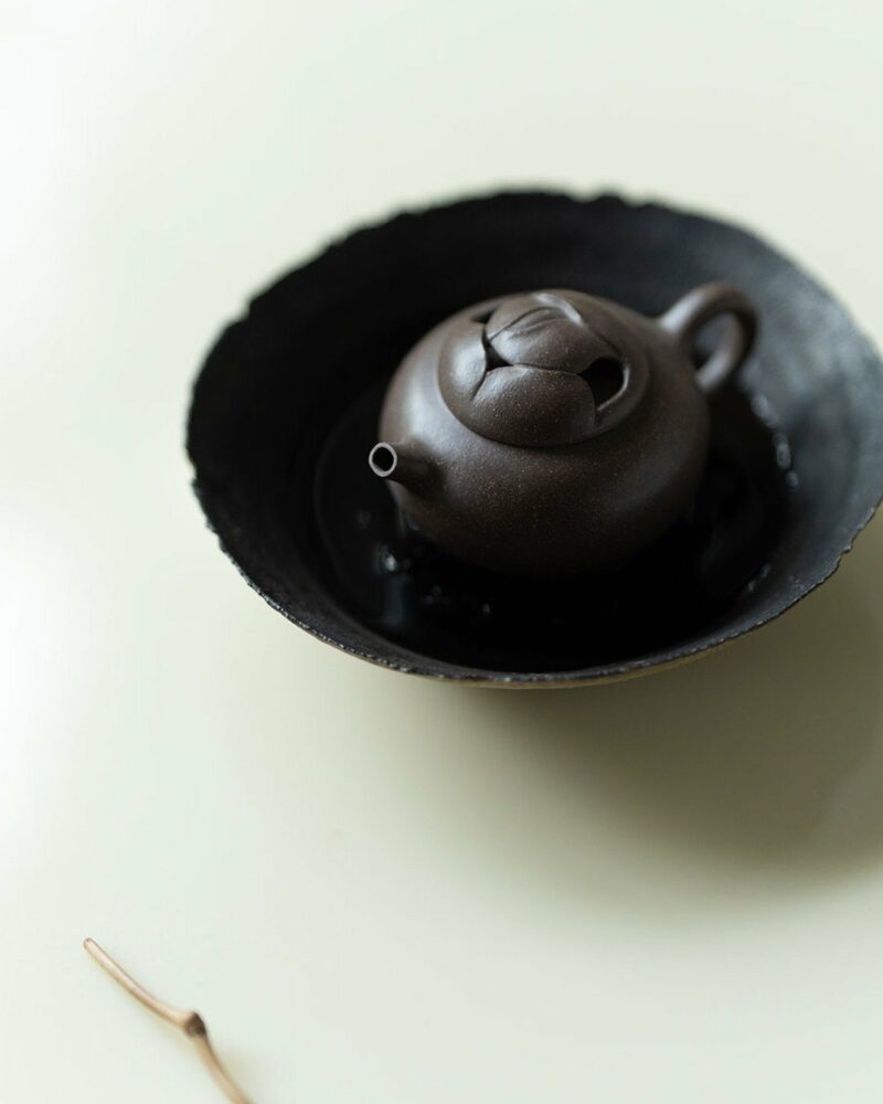 Half-Handmade-Qing-Hui-Zini-Yu-Lan-Leaf-Relief-120ml-Yixing-Teapot2-1 Half Handmade Qing Hui Zini Yu Lan Leaf Relief 120ml Yixing Teapot