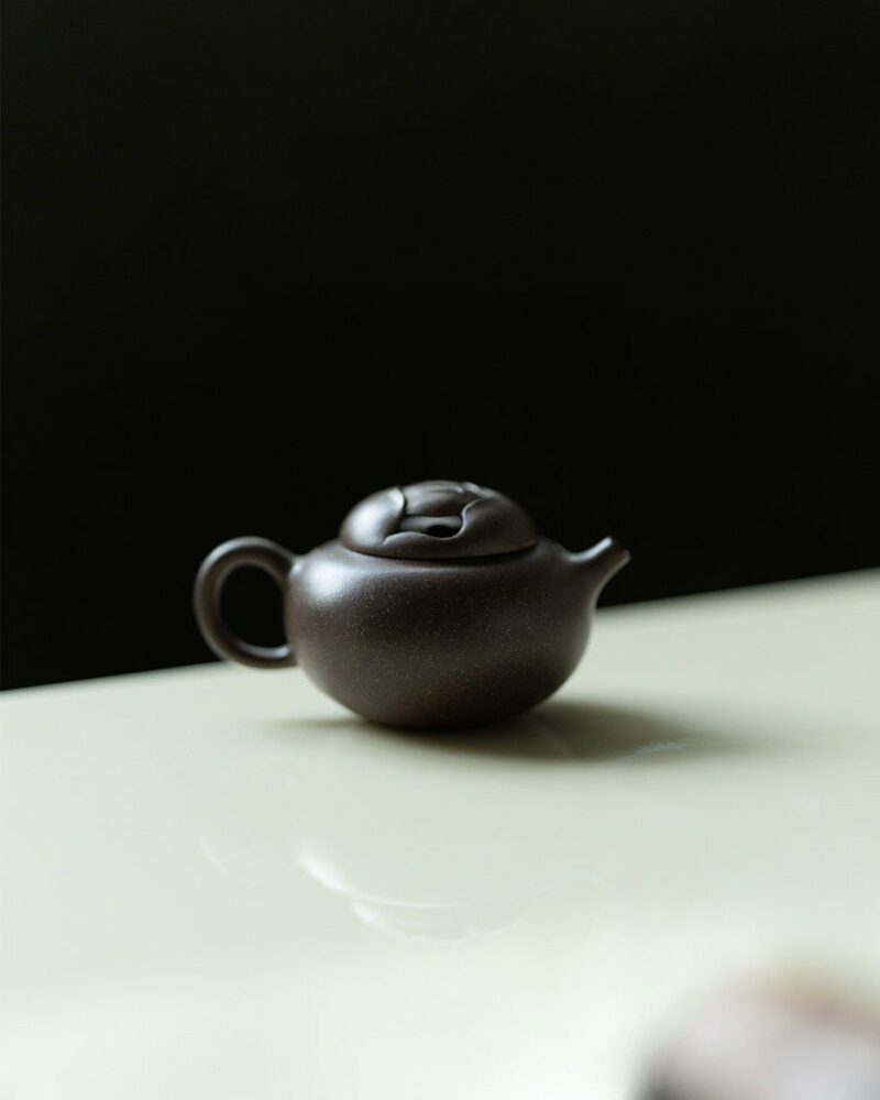 Half-Handmade-Qing-Hui-Zini-Yu-Lan-Leaf-Relief-120ml-Yixing-Teapot9 Half Handmade Qing Hui Zini Yu Lan Leaf Relief 120ml Yixing Teapot