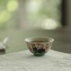 Hand-painted-Ceramic-Cat-Beneath-Falling-Cherry-Blossoms-100ml-Gaiwan10 Hand-painted Ceramic Cat Beneath Falling Cherry Blossoms 100ml Gaiwan