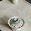Hand-painted-Ceramic-Cat-Beneath-Falling-Cherry-Blossoms-100ml-Gaiwan4 Hand-painted Ceramic Cat Beneath Falling Cherry Blossoms 100ml Gaiwan
