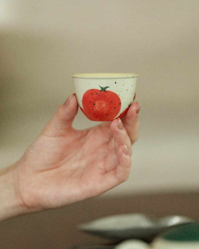 Hand-painted-Ceramic-Persimmon-and-Lucky-Dragon-Egg-140ml-Chinese-Teapot7 Hand-painted Ceramic Persimmon and Lucky Dragon Egg 140ml Chinese Teapot