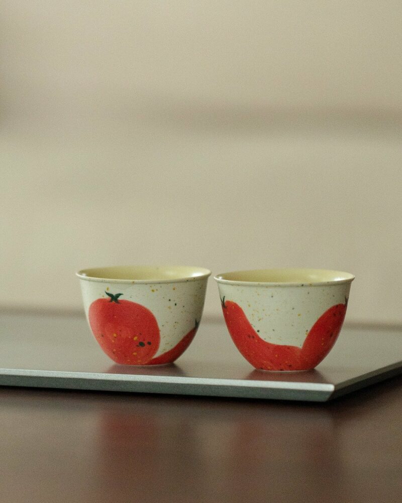 Hand-painted-Ceramic-Persimmon-and-Lucky-Dragon-Egg-140ml-Chinese-Teapot8 Hand-painted Ceramic Persimmon and Lucky Dragon Egg 140ml Chinese Teapot