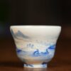 Hand-painted-Qinghua-Porcelain-Landscape-90ml-Host-Cup7 Hand-painted Qinghua Porcelain Landscape 90ml Host Cup