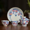 Hand-painted-Underglaze-Red-Ceramic-Blue-and-White-Pumpkin-Vines-75ml-Gaiwan-Set7 Hand-painted Underglaze Red Ceramic Blue and White Pumpkin Vines 75ml Gaiwan Set