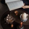 Handmade-Chinese-Style-Vintage-Style-Xiangyunsha-Silk-Dark-Brown-Cross-Stitch-Pattern-Tea-Mat1 Handmade Chinese Style Vintage Style Xiangyunsha Silk Dark Brown Cross-Stitch Pattern Tea Mat