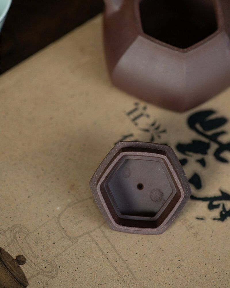 Tetera de Yixing «Zini Ban Yue» de 130 ml, totalmente hecha a mano y envejecida