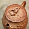 Tetera de Yixing «Duanni» de 90 cc, totalmente hecha a mano y cocida a leña, con relieve de ramas «Duanni»
