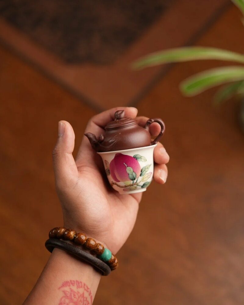 Half-Handmade-Mini-Zini-Peach-Embrace-Mini-30cc-Yixing-Teapot3 반 수제 미니 지니 피치 엠브레이스 미니 30cc 이싱 찻주전자