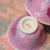 Hand-painted Chinese Style Porcelain Ruby-Red Famille Rose Longevity Peaches 50cc Host Cup