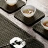 Handmade-Artistic-Cotton-Linen-Fish-Scale-Weave-Tea-Mat2 수제 예술적 면·린넨 소재의 물고기 비늘 무늬 짜임 차 매트