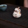 Handmade-Creative-Design-White-Duanni-Leopard-Pattern-Lucky-Cat-Tea-Pet3 Handmade Creative Design White Duanni Leopard Pattern Lucky Cat Tea Pet