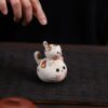 Handmade-Creative-Design-White-Duanni-Leopard-Pattern-Lucky-Cat-Tea-Pet4 Handmade Creative Design White Duanni Leopard Pattern Lucky Cat Tea Pet