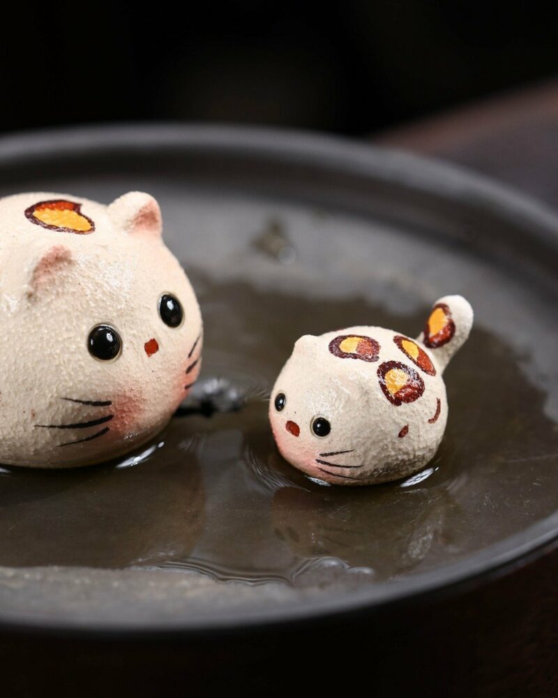 Handmade-Creative-Design-White-Duanni-Leopard-Pattern-Lucky-Cat-Tea-Pet9 Handmade Creative Design White Duanni Leopard Pattern Lucky Cat Tea Pet