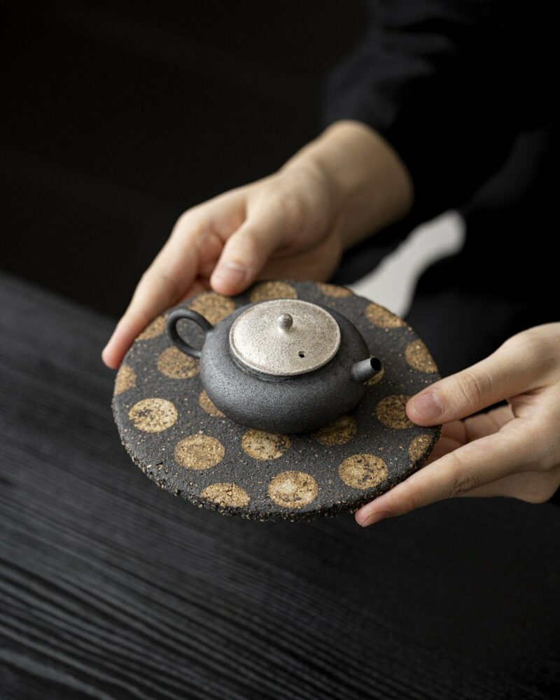 Handmade-Crude-Pottery-Polka-Dot-Cookie-14cm-Tea-Boat4 수제 투박한 도자기 폴카 도트 쿠키 14cm 티 보트