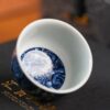 Handmade-Hand-painted-Chinese-Style-Porcelain-Blue-and-White-Rose-80cc-Host-Cup4 Handmade Hand-painted Chinese Style Porcelain Blue and White Rose 80cc Host Cup