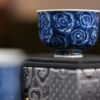Handmade-Hand-painted-Chinese-Style-Porcelain-Blue-and-White-Rose-80cc-Host-Cup5 Handmade Hand-painted Chinese Style Porcelain Blue and White Rose 80cc Host Cup