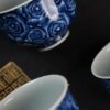 Handmade-Hand-painted-Chinese-Style-Porcelain-Blue-and-White-Rose-80cc-Host-Cup6 Handmade Hand-painted Chinese Style Porcelain Blue and White Rose 80cc Host Cup