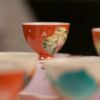 Handmade-Hand-painted-Chinese-Style-Porcelain-Longevity-Peach-Chicken-Heart-50ml-Host-Cup7 Handmade Hand-painted Chinese Style Porcelain Longevity Peach Chicken Heart 50ml Host Cup