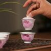 Handmade-Hand-painted-Porcelain-Ranchu-Fish-50cc-Host-Cup5 Handmade Hand-painted Porcelain Ranchu Fish 50cc Host Cup