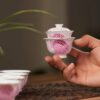 Handmade-Hand-painted-Porcelain-Ranchu-Fish-50cc-Host-Cup7 Handmade Hand-painted Porcelain Ranchu Fish 50cc Host Cup
