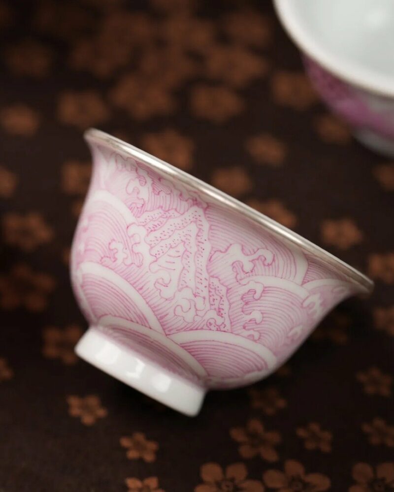Handmade-Hand-painted-Porcelain-Ranchu-Fish-50cc-Host-Cup8 Handmade Hand-painted Porcelain Ranchu Fish 50cc Host Cup