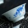 Handmade Hand-painted Qinghua Porcelain Blue and White Mandarin Fish Gaiwan Set