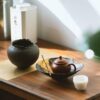Cuenco para té de 500 ml, de cerámica rústica de estilo wabi-sabi, hecho a mano, cocido en horno de leña, color negro hollín15 Cuenco para té de 500 ml, de cerámica ruda de estilo wabi-sabi, hecho a mano y cocido en horno de leña, de color negro hollín