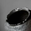 Cuenco para té de 500 ml, de cerámica rústica de estilo wabisabi, hecho a mano, cocido en horno de leña, negro como el hollín 4 Cuenco para té de 500 ml, de cerámica ruda de estilo wabi-sabi, hecho a mano y cocido en horno de leña, de color negro hollín