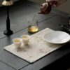 Embroidered-Cotton-and-linen-Ivory-Floral-Tea-Mat1 Embroidered Cotton and linen Ivory Floral Tea Mat