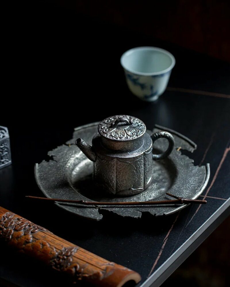 Half Handmade Wood Fired Crude Pottery De Zhong 135ml Teapot