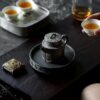Half Handmade Wood Fired Crude Pottery De Zhong 135ml Teapot