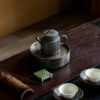 Half Handmade Wood Fired Crude Pottery De Zhong 135ml Teapot