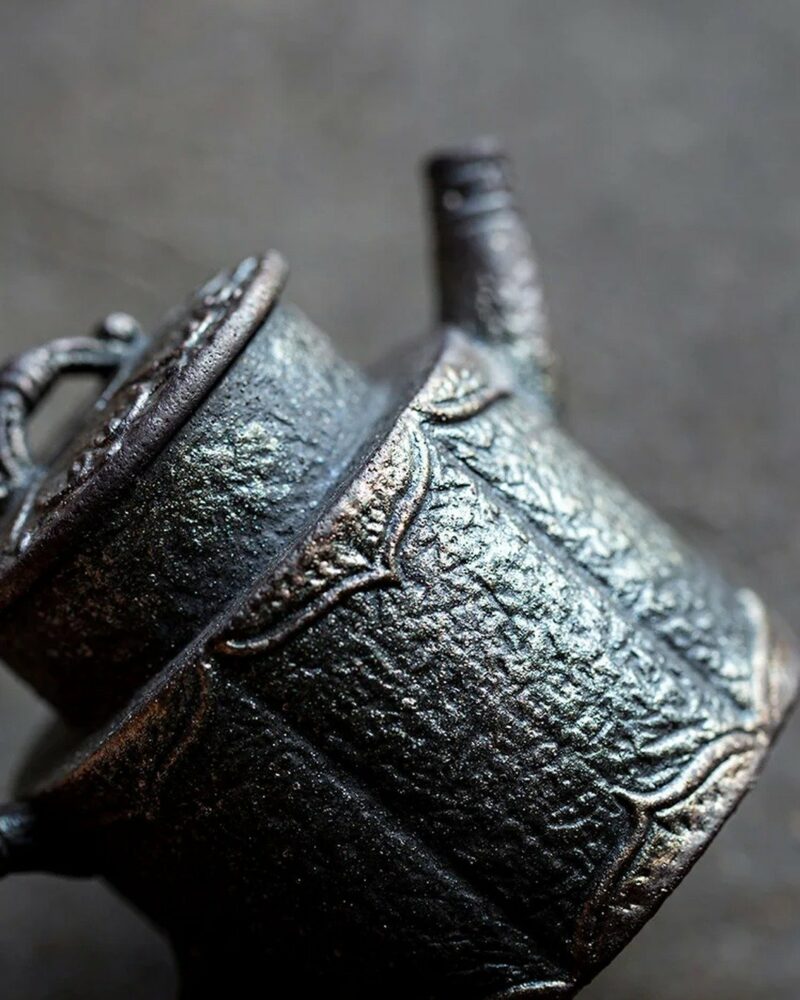 Half Handmade Wood Fired Crude Pottery De Zhong 135ml Teapot