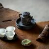 Half Handmade Wood Fired Crude Pottery De Zhong 135ml Teapot