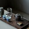 Half Handmade Wood Fired Crude Pottery De Zhong 135ml Teapot