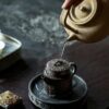 Half Handmade Wood Fired Crude Pottery De Zhong 135ml Teapot