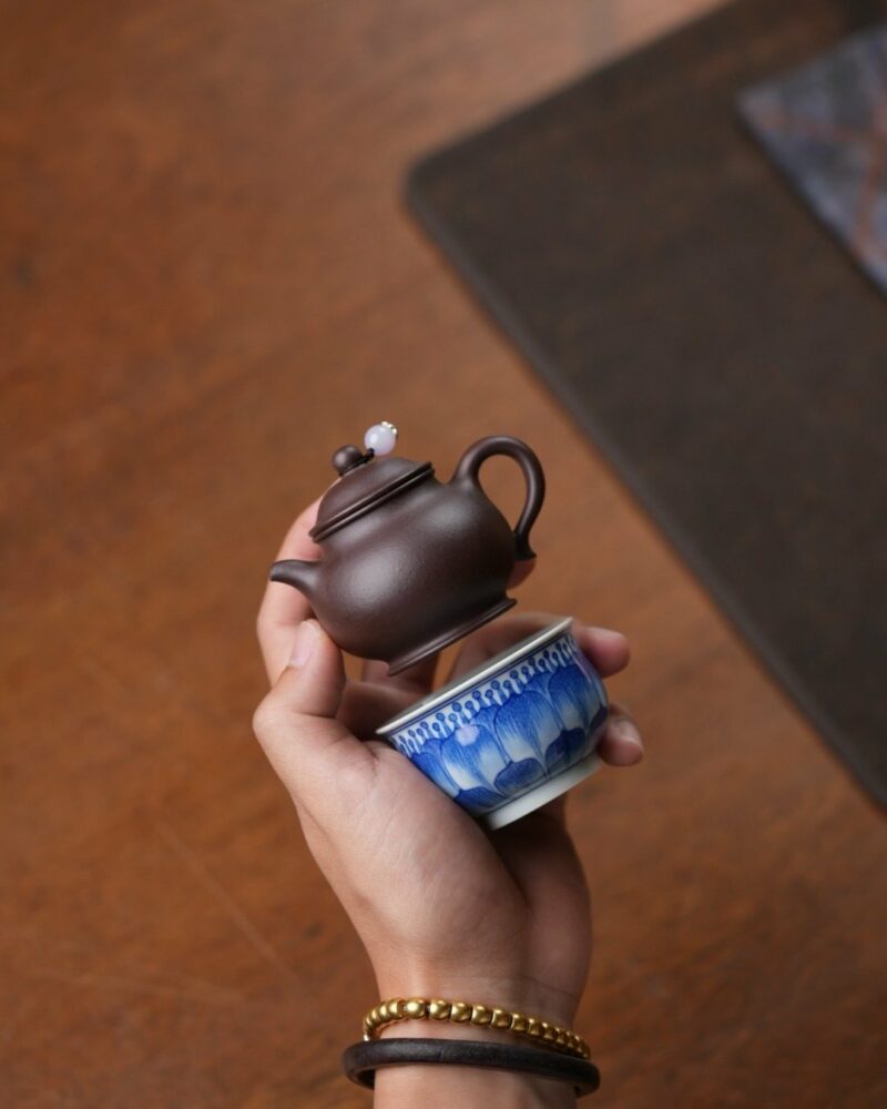 Half-Handmade-Zini-Pan-Hu-75ml-Yixing-Teapot2 Half Handmade Zini Pan Hu 75ml Yixing Teapot