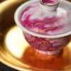 Handmade Hand-painted Overglaze decoration Ceramic Ruby Red Flying Dragon 70ml Gaiwan Set