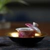 Handmade Hand-painted Overglaze decoration Ceramic Ruby Red Flying Dragon 70ml Gaiwan Set